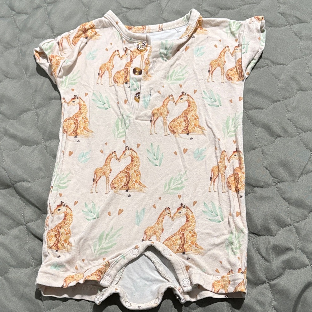 Bamboo Onesie Pajamas / Blake + Rae / “Mothers Love” Shortie